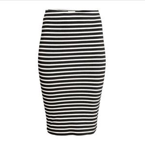 H&M Striped Pencil Skirt
